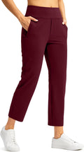 SANTINY Women's 7/8 High Waisted Stretch Ankle Pants - Comfortable can