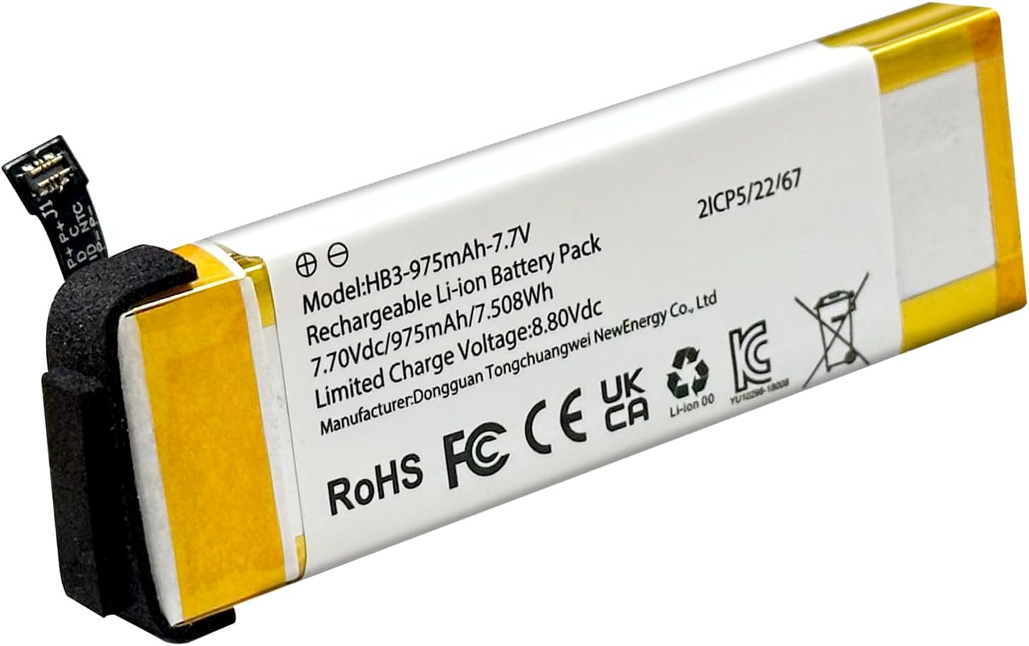Battery for DJI Osmo Pocket 1/2, 975mAh Replacement Power