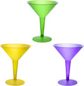 Mardi Gras Mix Martini Glasses, Set of 12