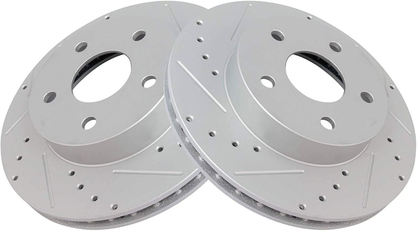 TRQ Front Performance Brake Rotors Set for Jeep Grand Cherokee