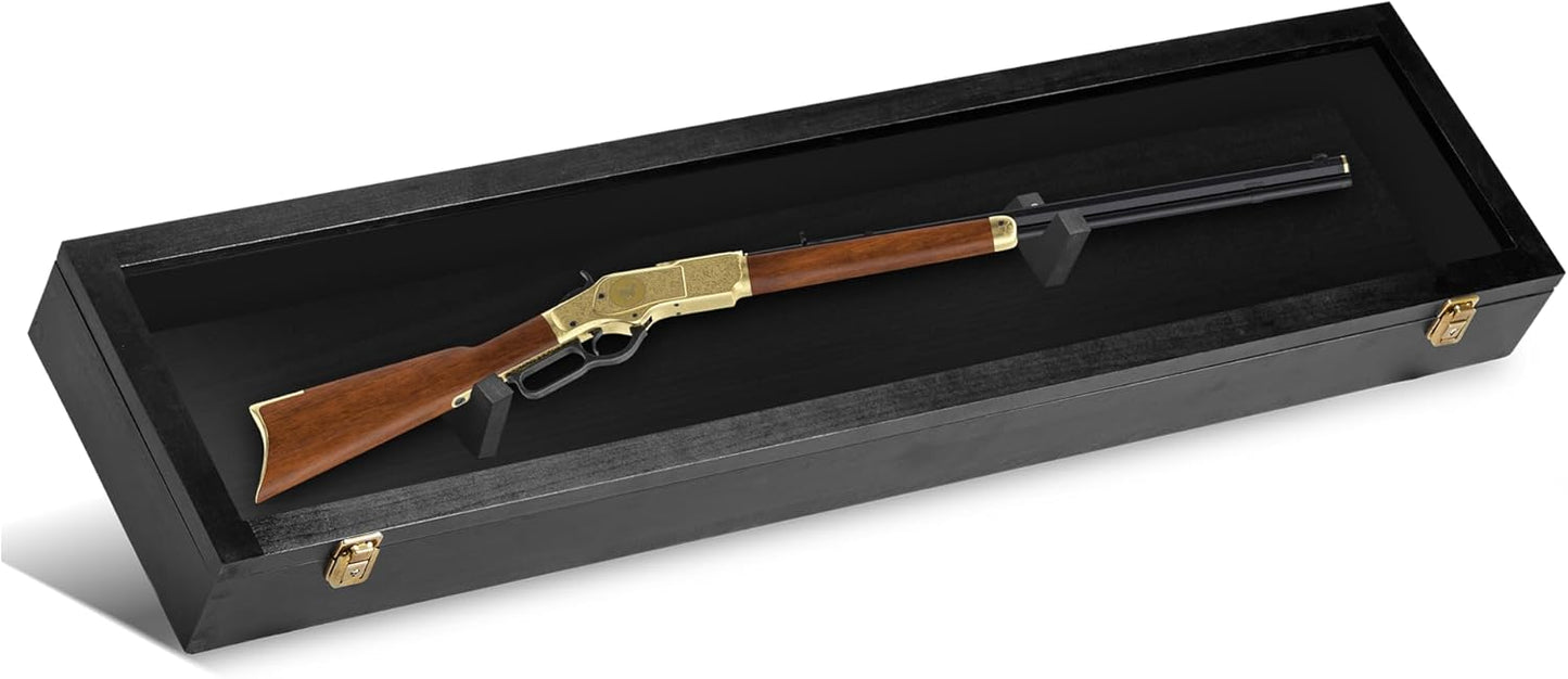 PENNZONI Gun Display Case - Lockable Rifle & Shotgun Cabinet