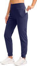 SANTINY Women's Fleece Lined Joggers - Warm Water Resistant Pants heat