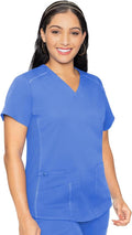 Med Couture V-Neck Scrub Top for Women with 4 Pockets (Style T4G4)