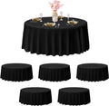 EMART Round Tablecloth Black 120 inch for Weddings and Parties