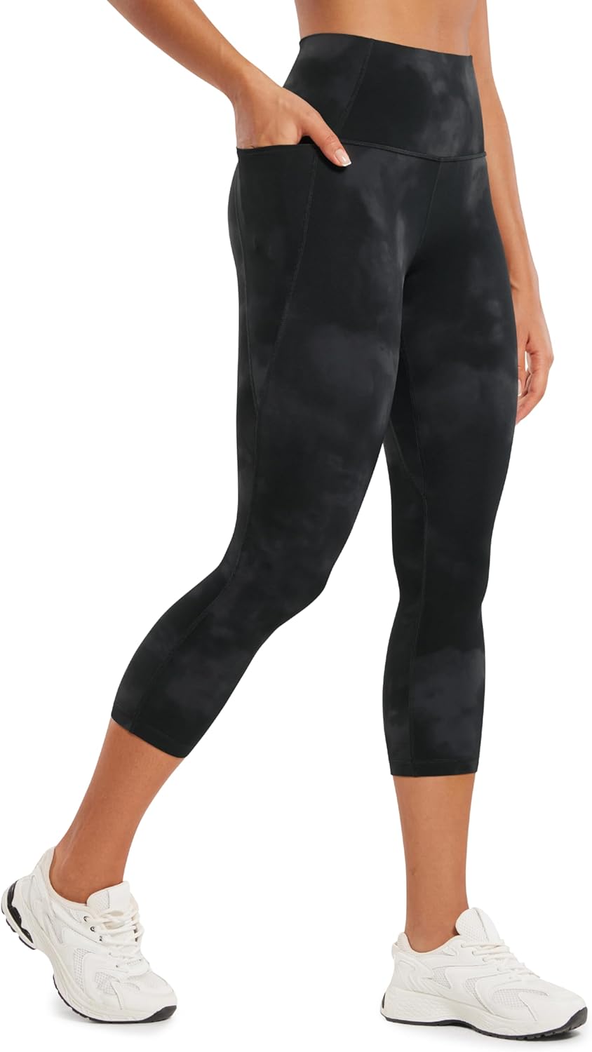 CRZ YOGA Butterluxe Workout Capri Leggings with Pockets