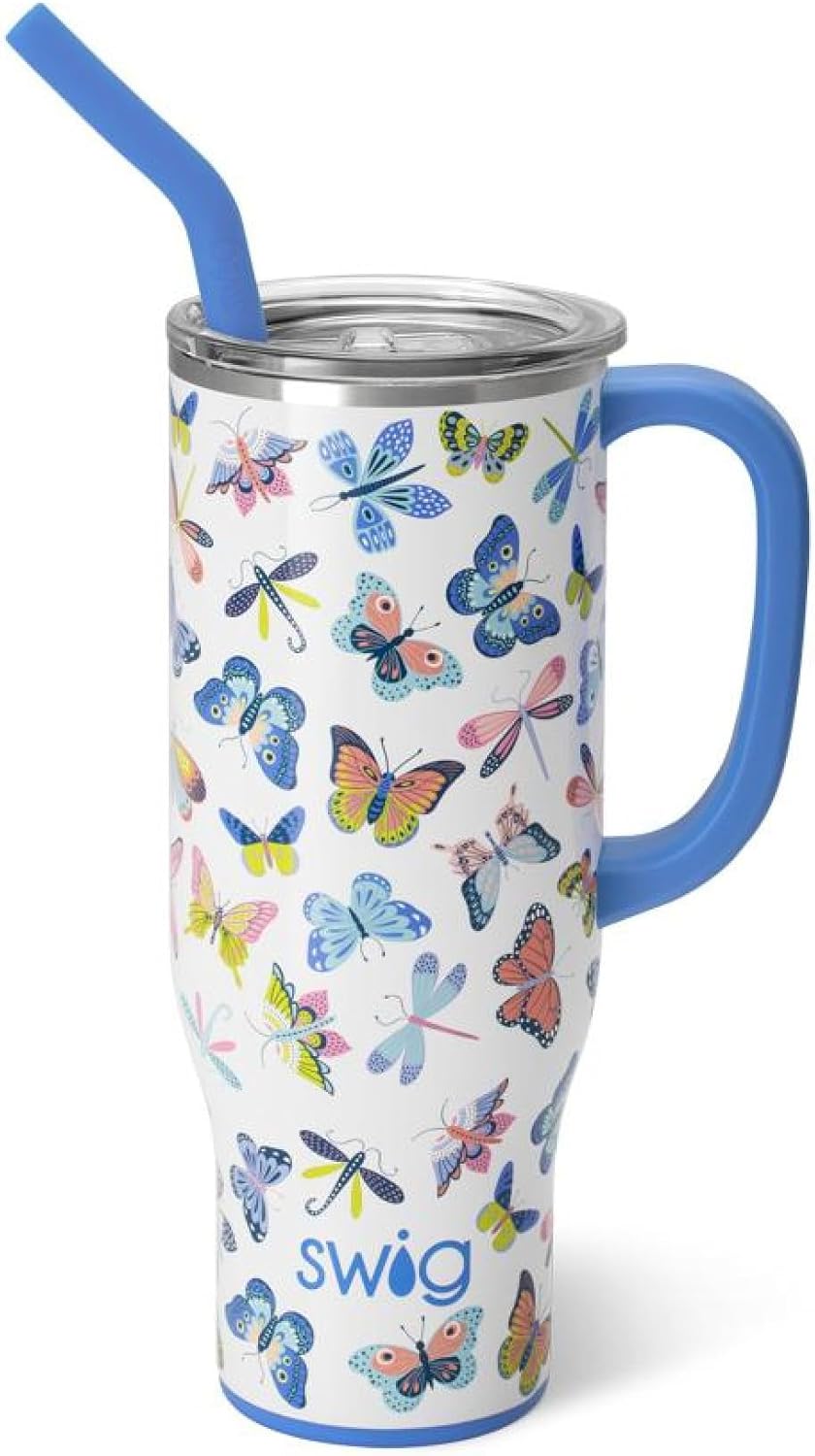 Swig Life 30oz Mega Mug - Insulated Tumbler with Handle & Straw