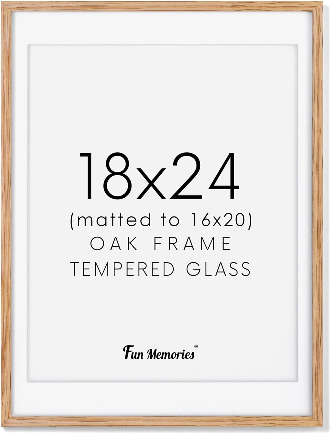 18x24 Picture Frame in Solid Oak Wood for Elegant Display