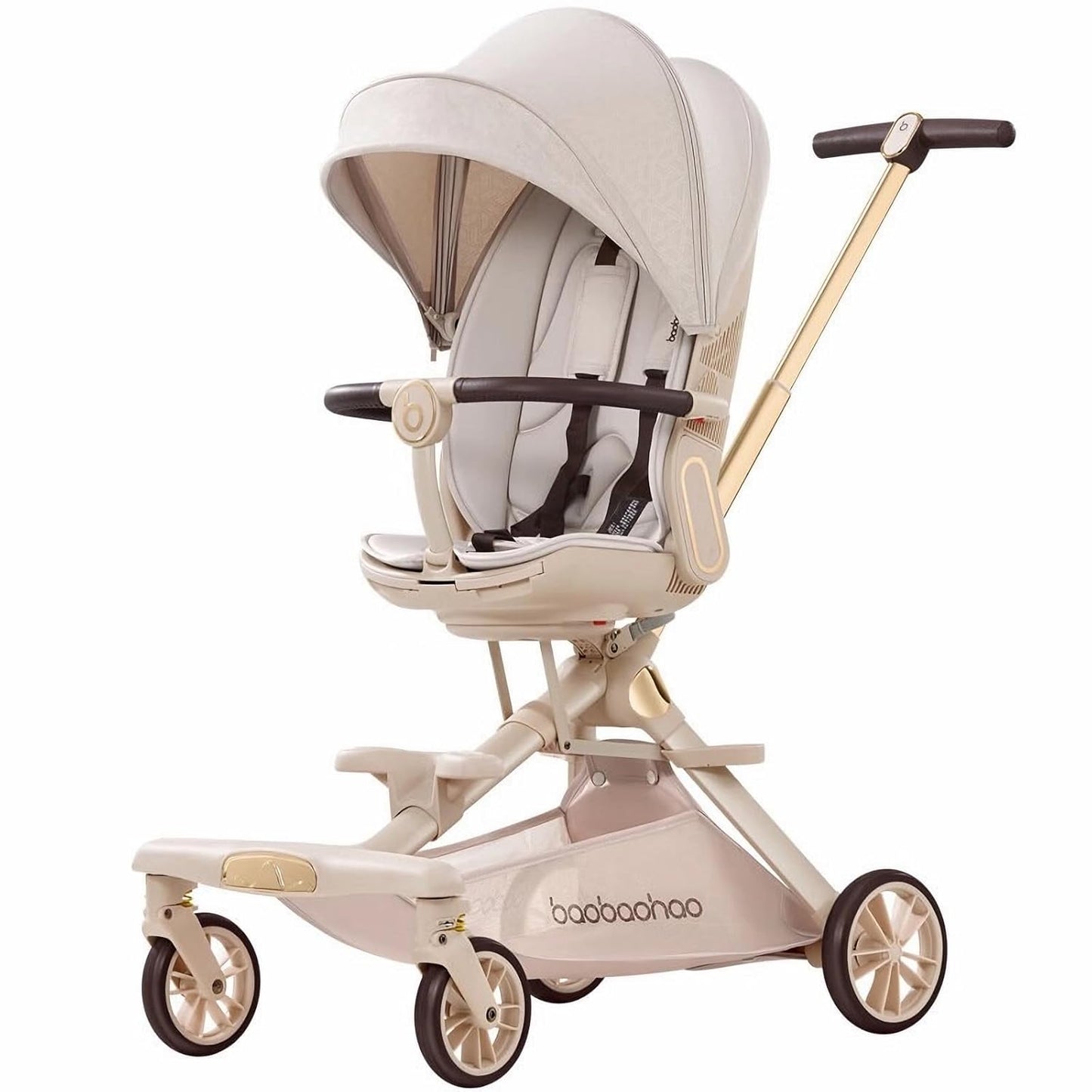 Lightweight Folding Stroller Wagon for Baby Travel with Canopy