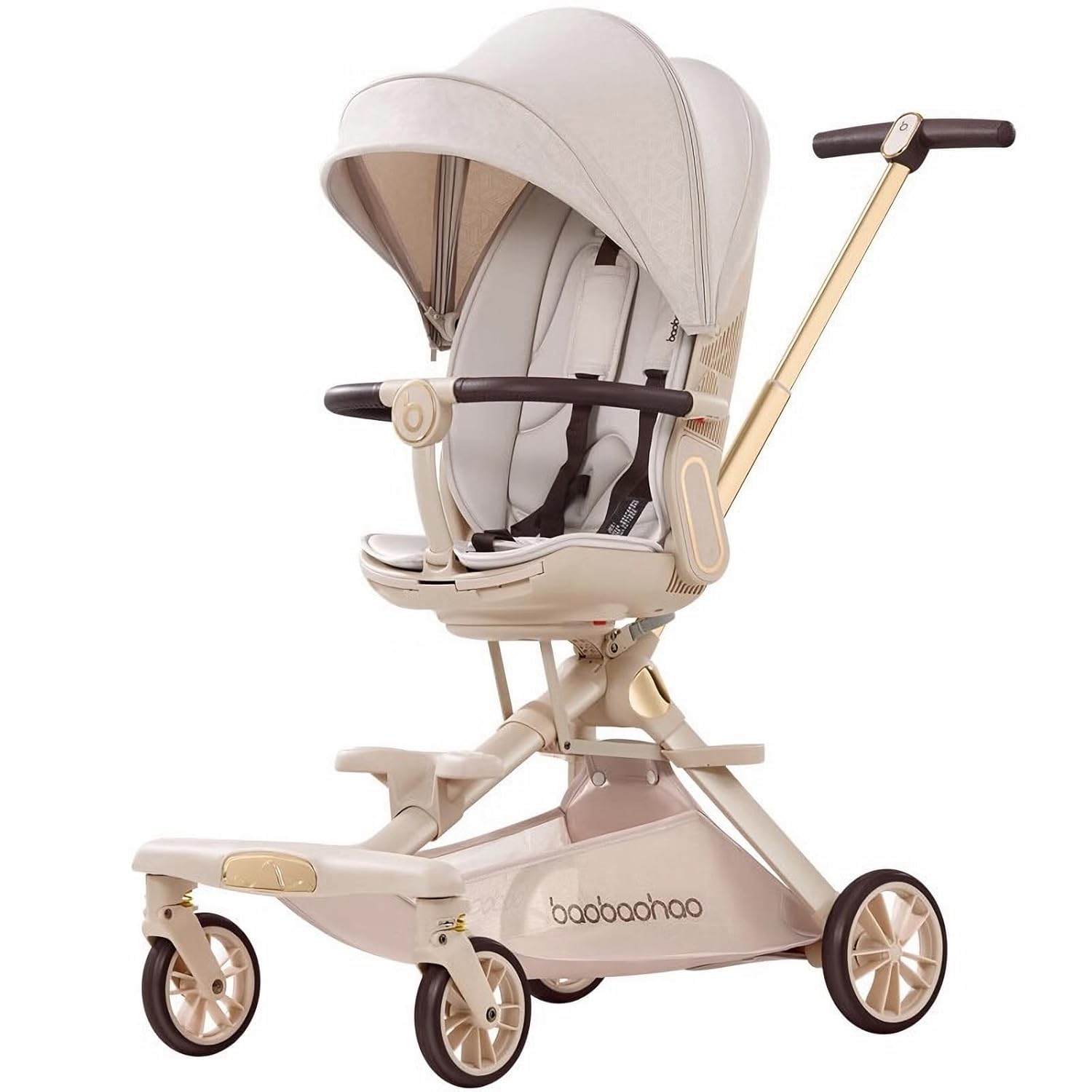 Lightweight Folding Stroller Wagon for Baby Travel with Canopy