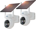 Hiseeu Solar Camera 4MP Wireless Outdoor PTZ - Solar Powered Security