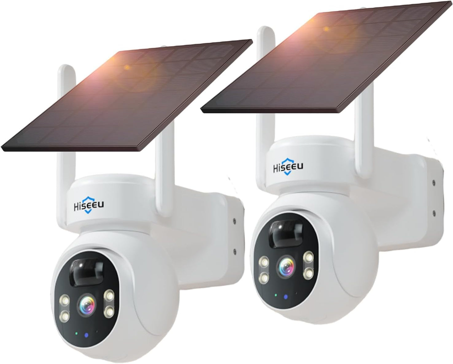 Hiseeu Solar Camera 4MP Wireless Outdoor Security with Night Vision