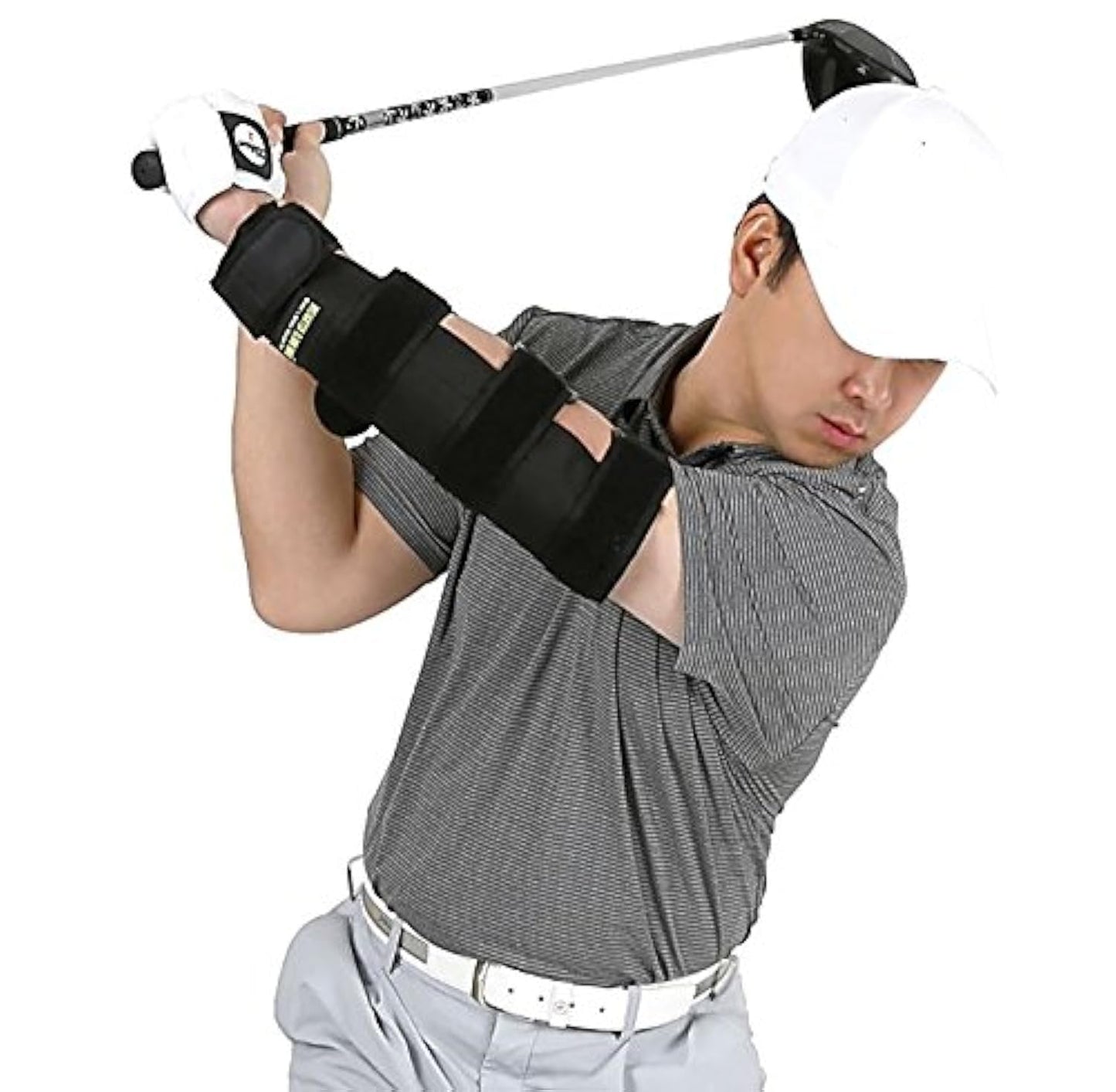Rigid 2lb Weighted Elbow Brace - Golf Swing Trainer
