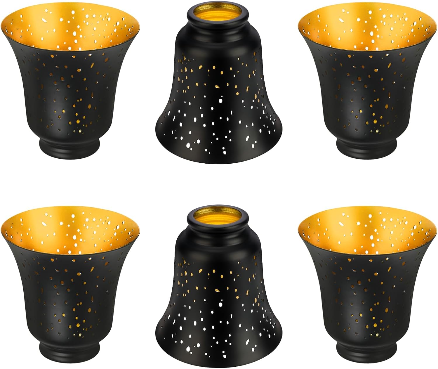 Ceiling Fan Light Covers - 6 Pack Pendant Light Shade Replacement