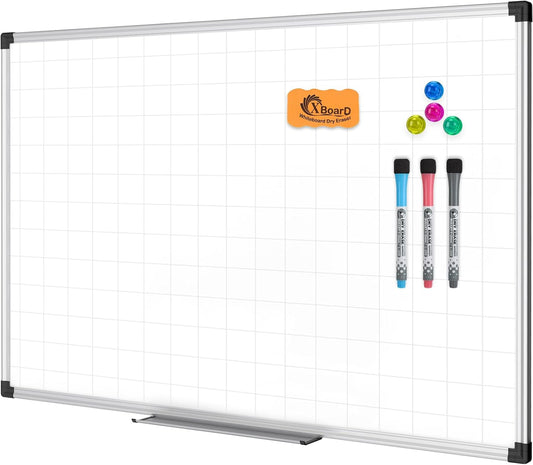 XBoard Magnetic Dry Erase Whiteboard 36 x 24 Inch for Versatile Use