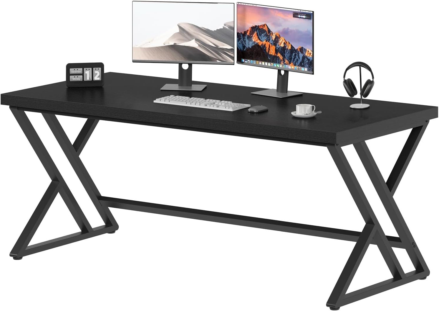 LVB Modern Black Computer Desk for Stylish Home Office Setup