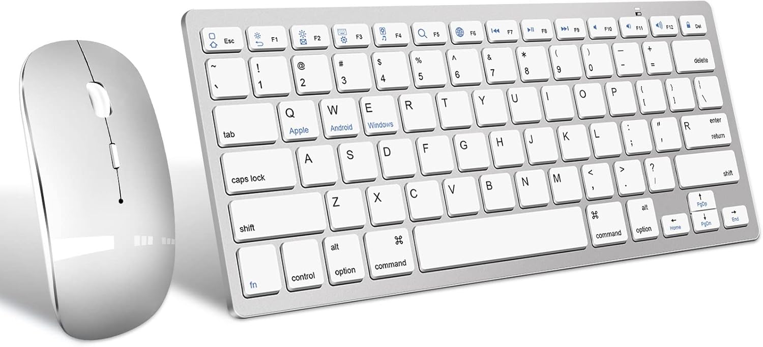 Silent Wireless Keyboard & Mouse Set for All Devices