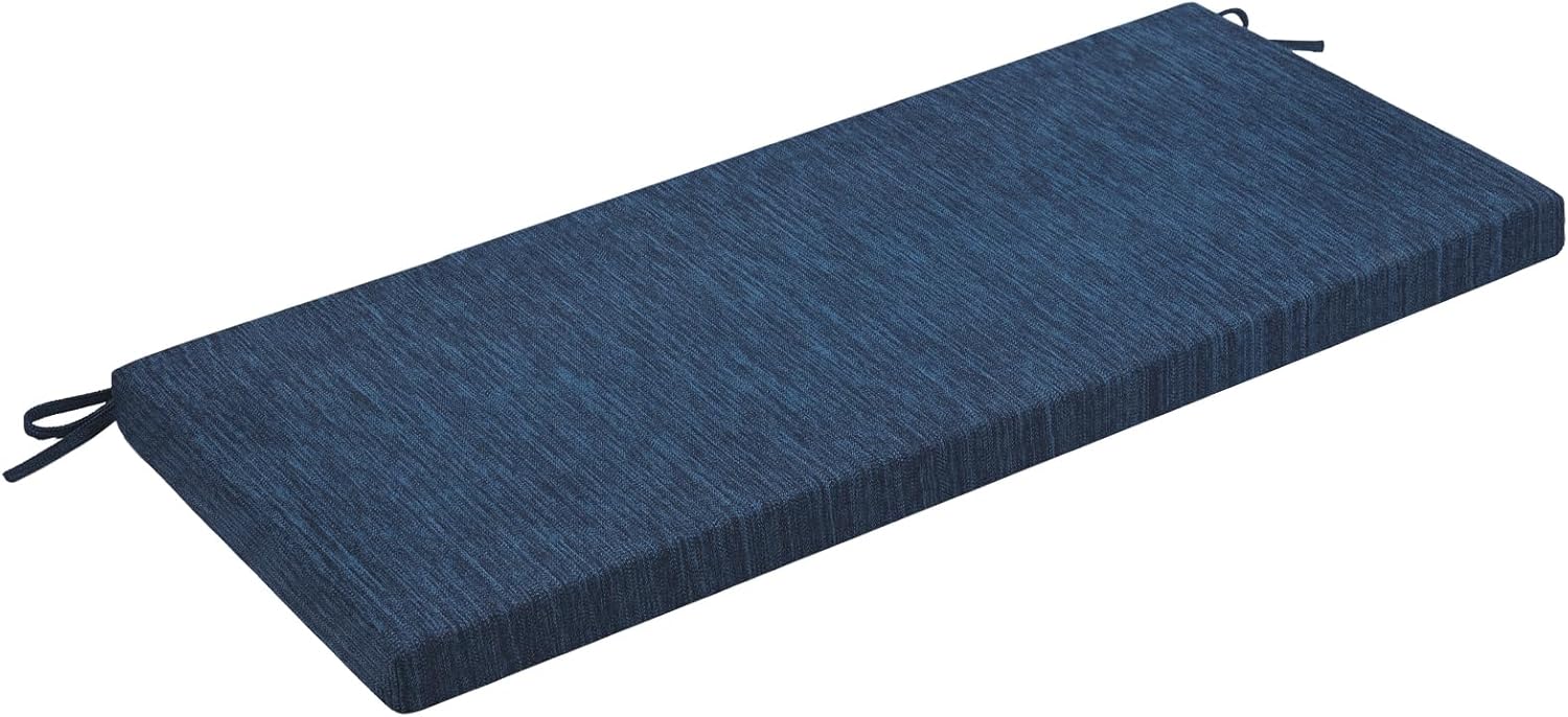 Classic Solid Color Bench Cushion with Ties for Comfort