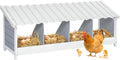 Chicken Nesting Box 4 Holes with PVC Roof - Weatherproof Wooden