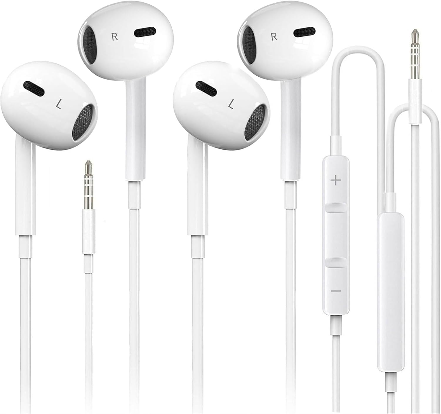 2 Pack Wired Earbuds: Crystal Clear Sound