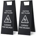 Wet Floor Sign 24 in Stainless Steel Double Sided - Stable Safety