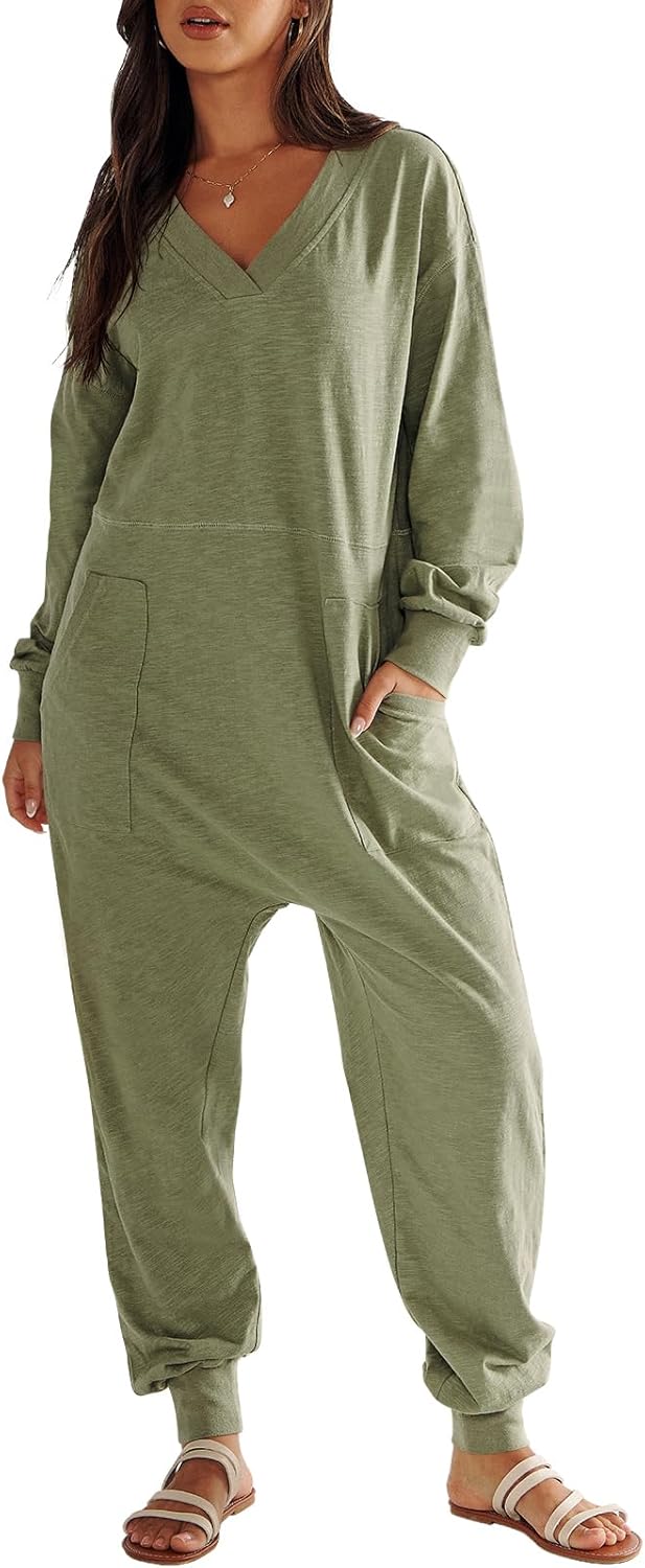 Stylish Long Sleeve Casual Loose Fit Jumpsuit for Women