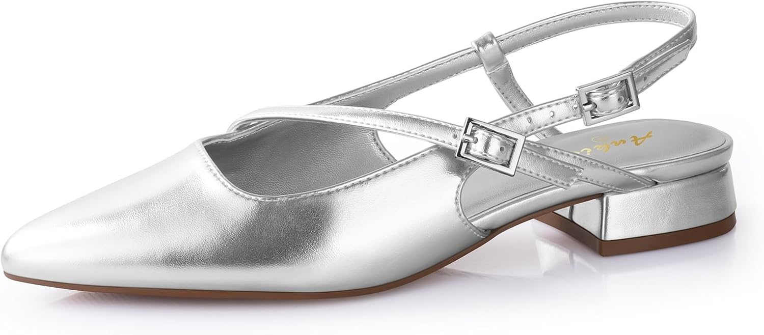 Ankis Slingback Flats for Women - Comfortable Low Heels