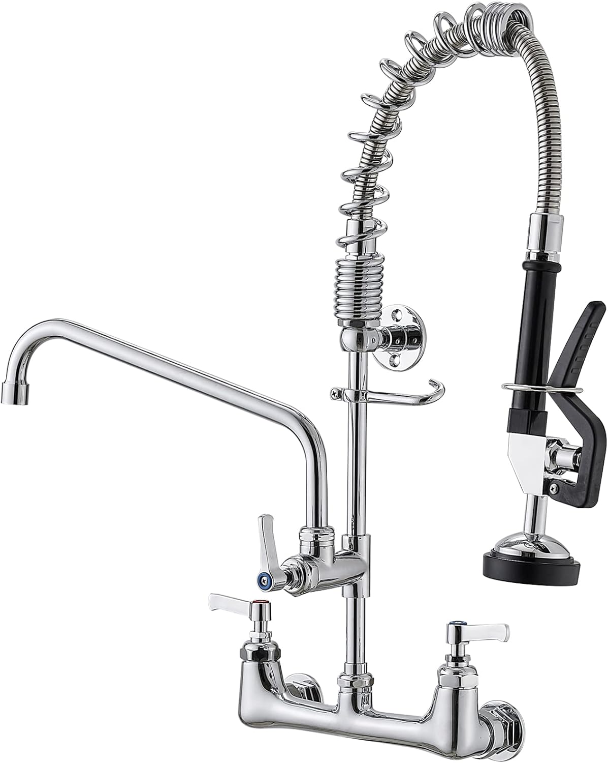 BWE Utility Sink Faucet with Sprayer for Commercial Kitchens