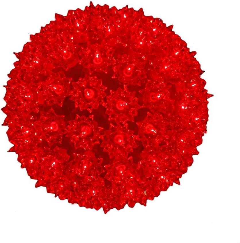 Starlight Sphere 7.5in 100 Light Red Ornament Ball for Holidays
