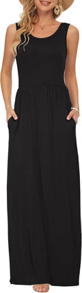 Women's Sleeveless Floral Wrap Maxi Dress - Soft Stretch Fabric
