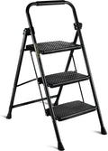 Step Ladder 3 Step Folding Step Stool - Compact, Heavy-Duty Support