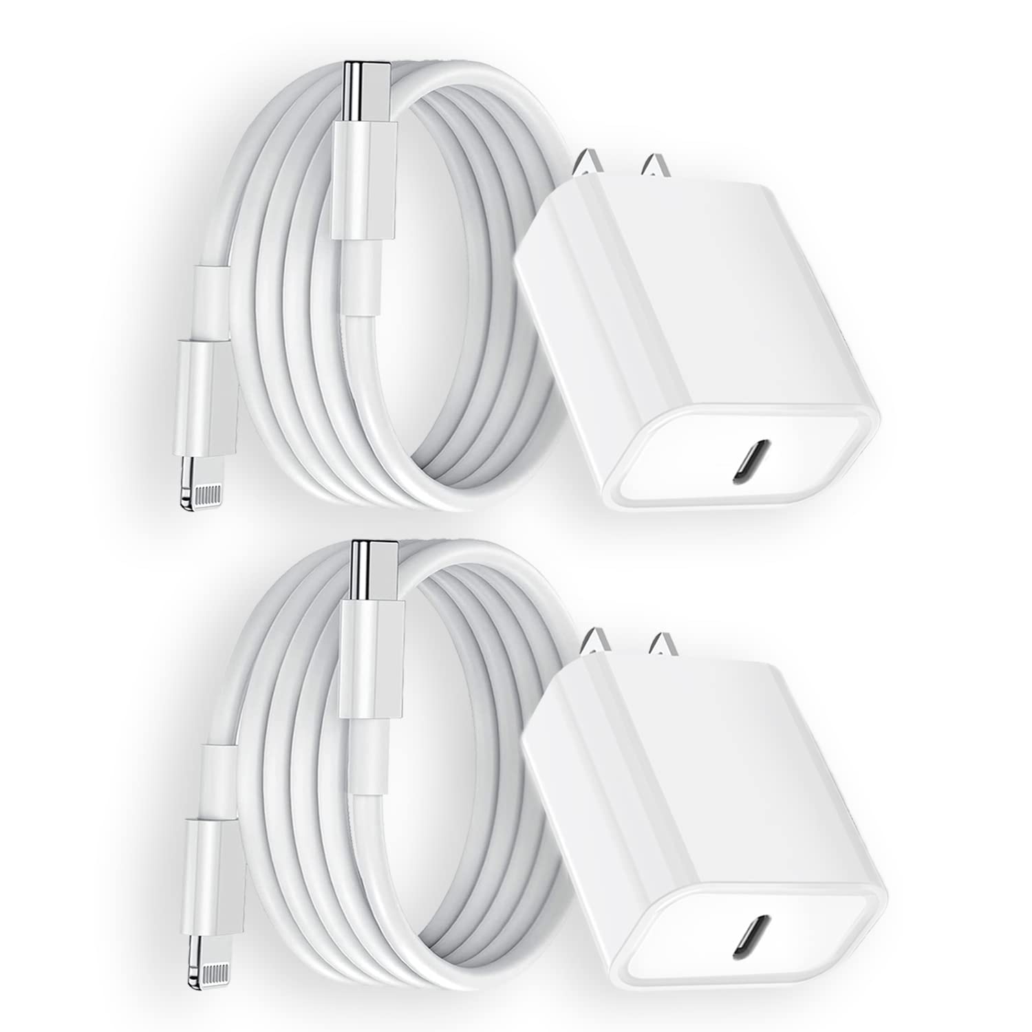 iPhone Fast Charger 20W PD USB C Wall Charger 2Pack for iPhone