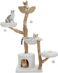Modern Cat Tree for Indoor Cats, 59 Inches Luxury Cat Tower