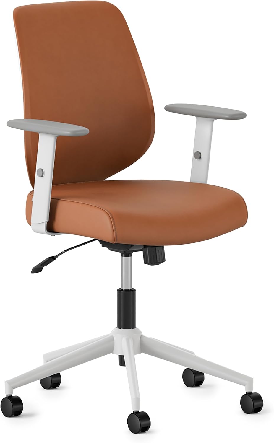 Vegan Leather Swivel Chair - Comfort & Productivity - Dune