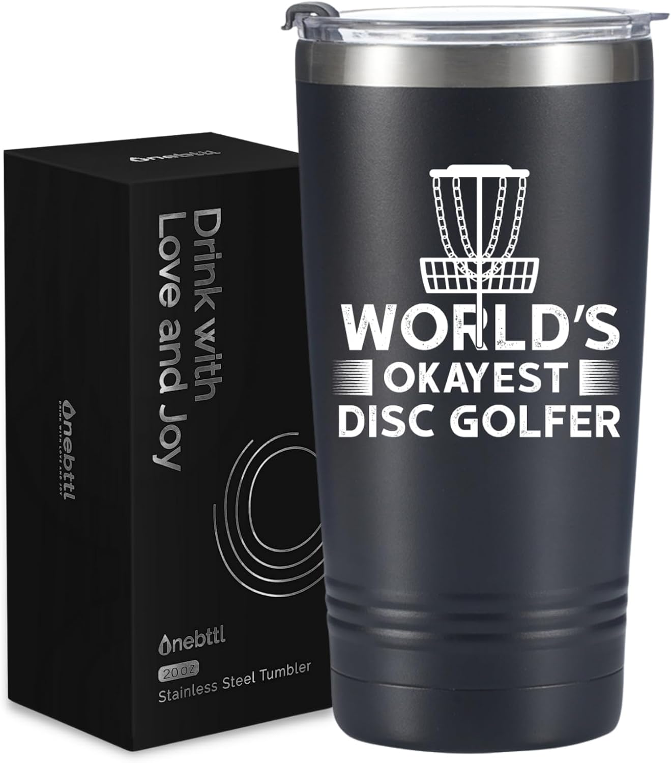Onebttl Disc Golf Gift Set - Insulated Tumbler - Okayest Golfer