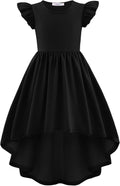 Arshiner Girls Summer Dress Tween Flutter Sleeve High Low - Elegant