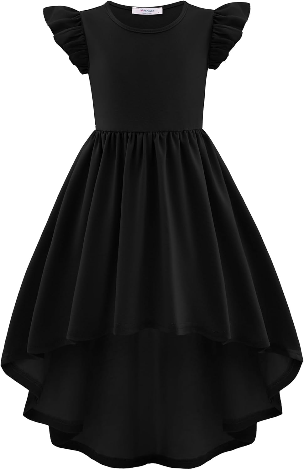 Arshiner Girls Summer Dress with Flutter Sleeves and Pockets