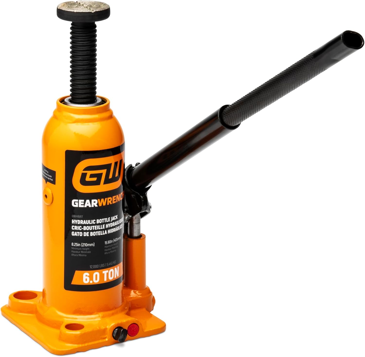 GEARWRENCH 6 Ton Hydraulic Bottle Jack for Heavy Lifting