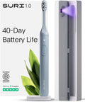 SURI Sonic Electric Toothbrush with UV Cleaning Travel Case - 40+ Day