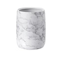 Bathroom Wastebasket Ceramic Decorative Trash Can Marble Look