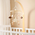 Baby Crib Mobile with Arm Boho Star Moon Nursery Mobile Set - Neutral
