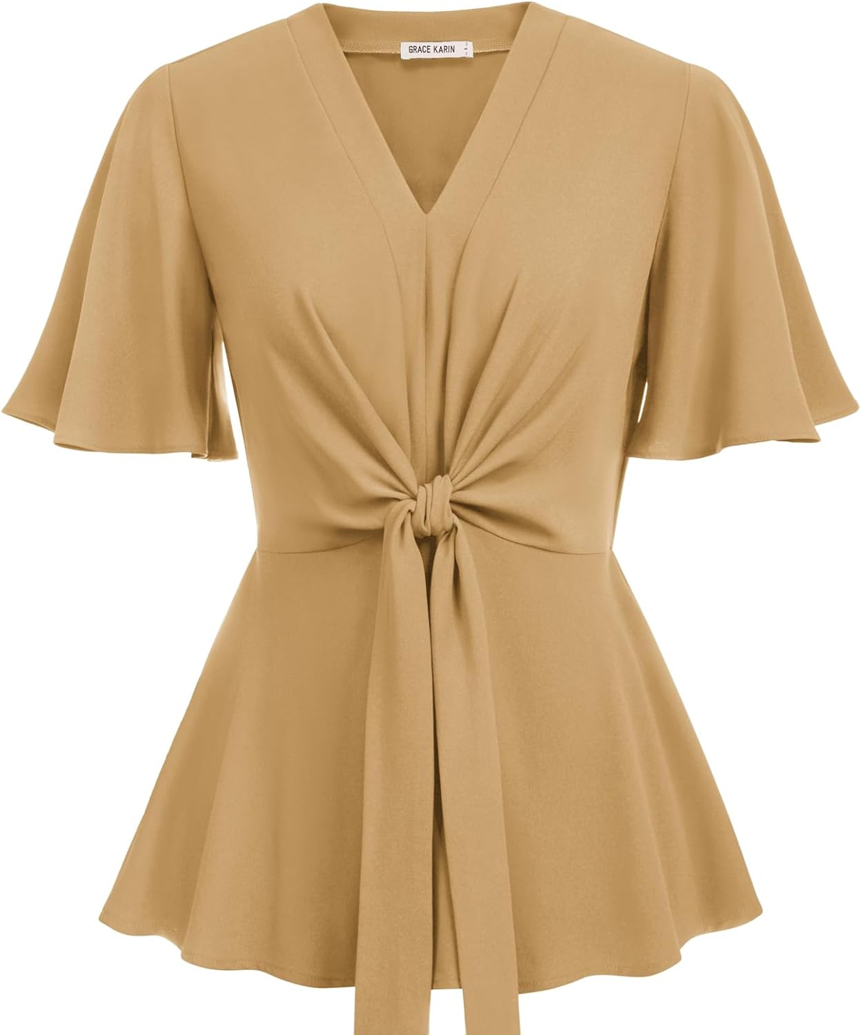GRACE KARIN Women's Elegant V Neck Peplum Tops for Any Occasion