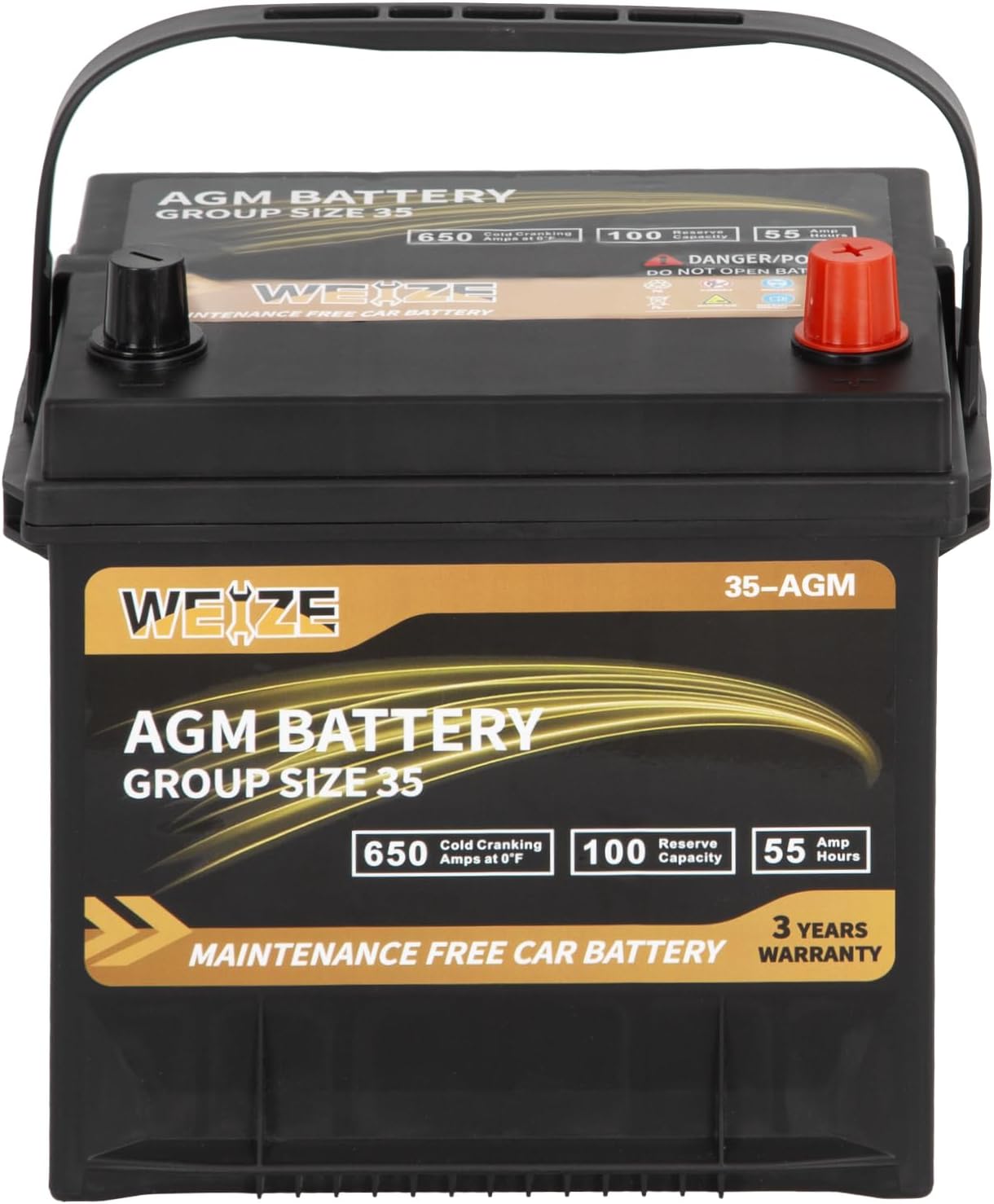 Weize Platinum AGM Battery: Reliable 650 CCA Power
