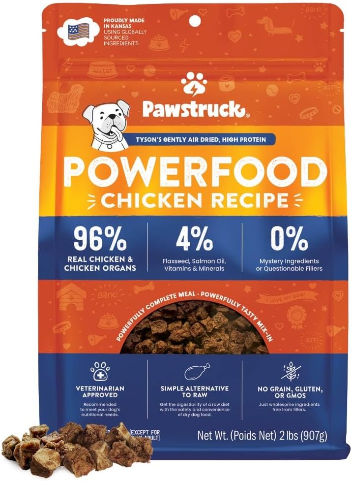 Pawstruck Air Dried Dog Food with Real Chicken for All Breeds