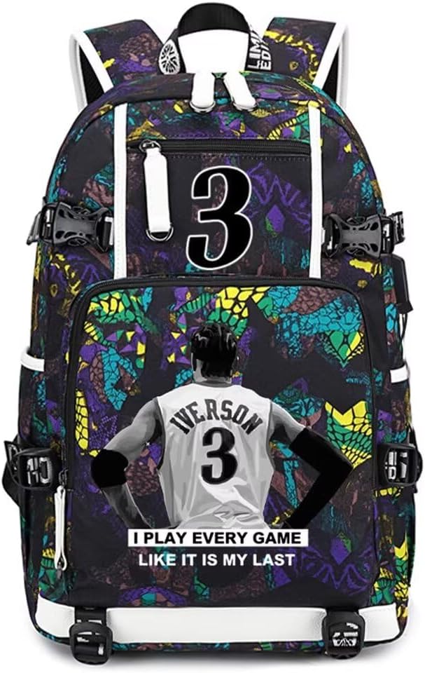 Basketball Player Iverson Multifunction Backpack for Fans