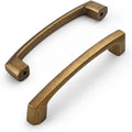 Antique Brass Cabinet Pulls 4 in Hole Centers - 10 Pack Vintage