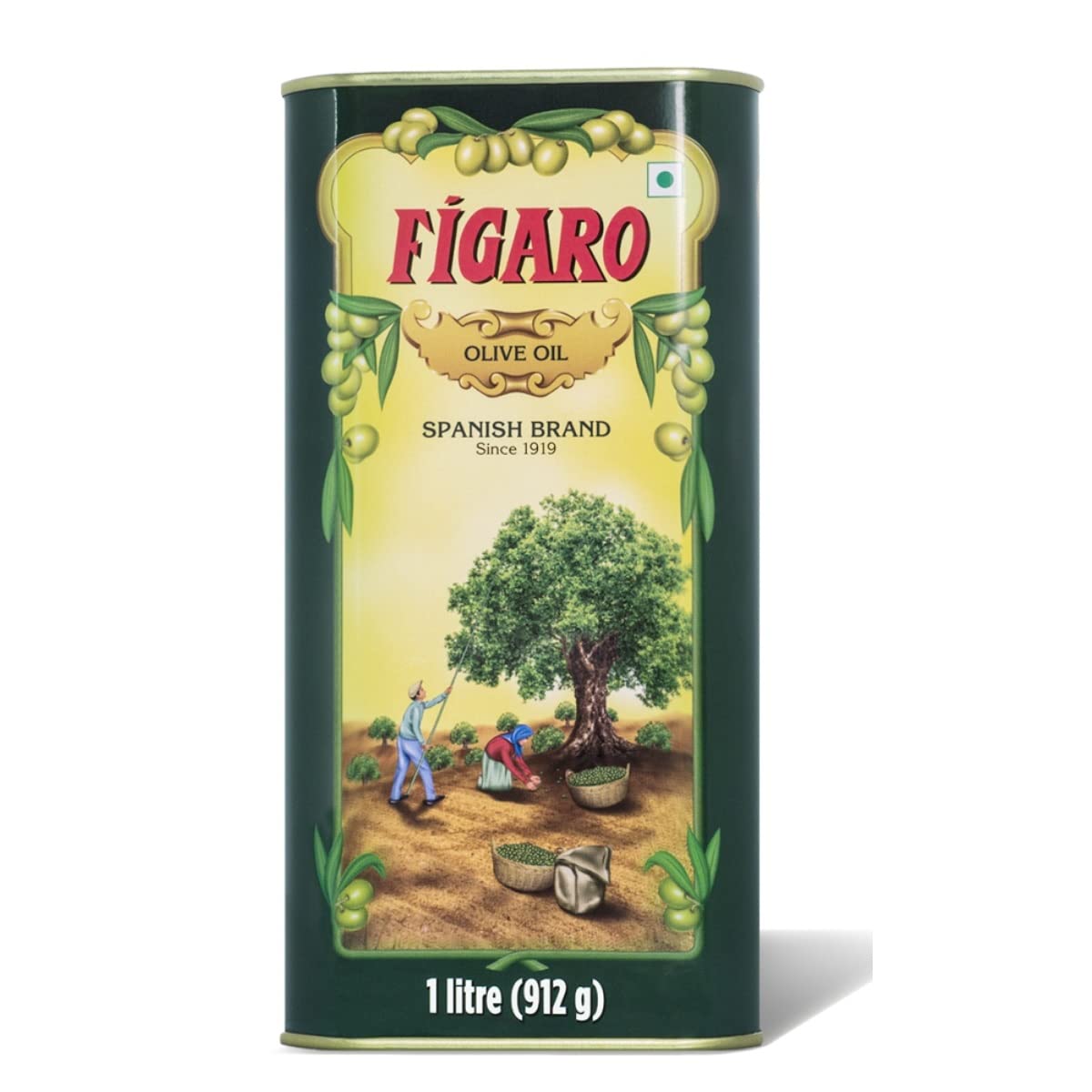 Figaro Pure Olive Oil Tin 1000ml - Premium Quality Cooking Oil