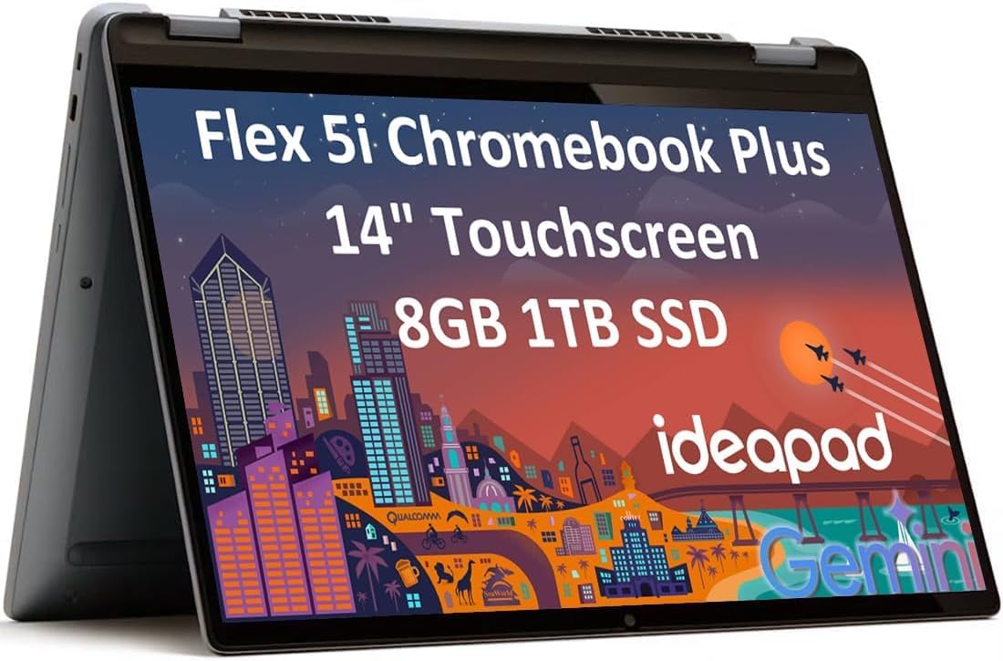 2025 Lenovo IdeaPad Flex 5i Chromebook Plus 14in Touchscreen Laptop