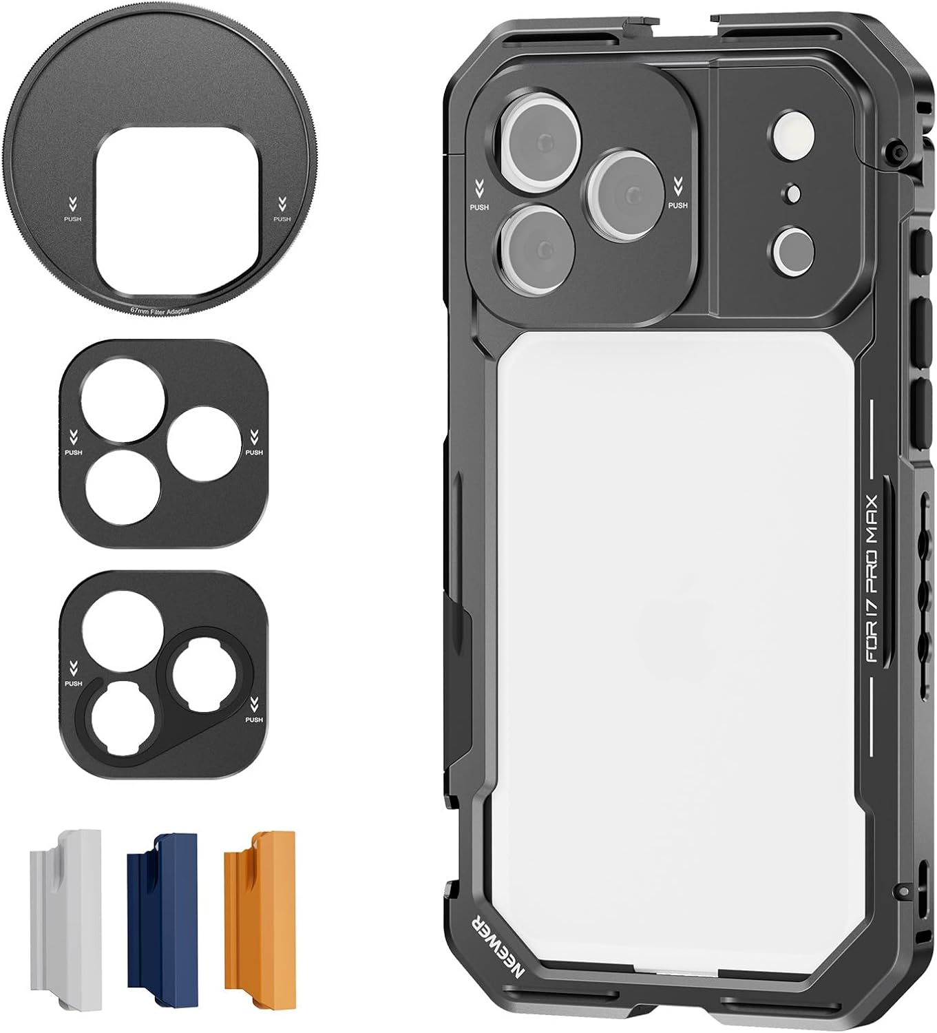NEEWER Phone Cage for iPhone 17 Pro Max - Video Rig Stabilizer