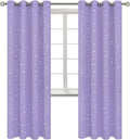 Star Room Darkening Curtains for Bedroom - Kids Lavender Panels