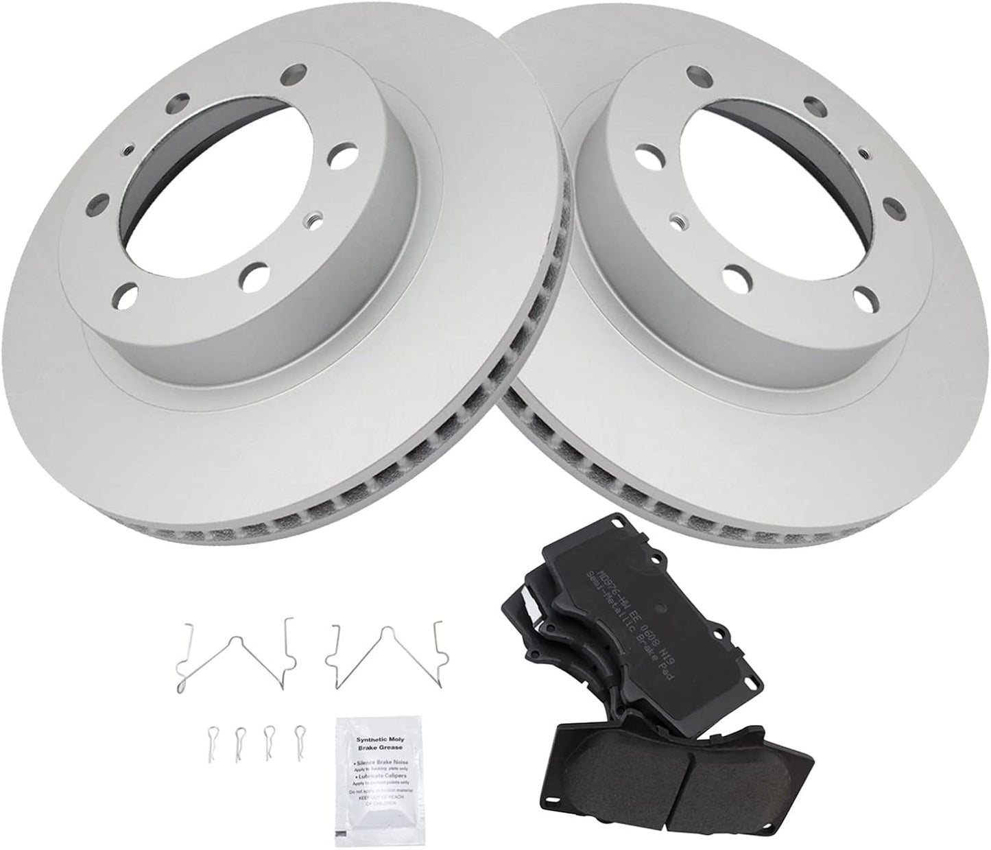 TRQ Front Brake Pad & Rotor Kit for Toyota 4Runner & Tacoma